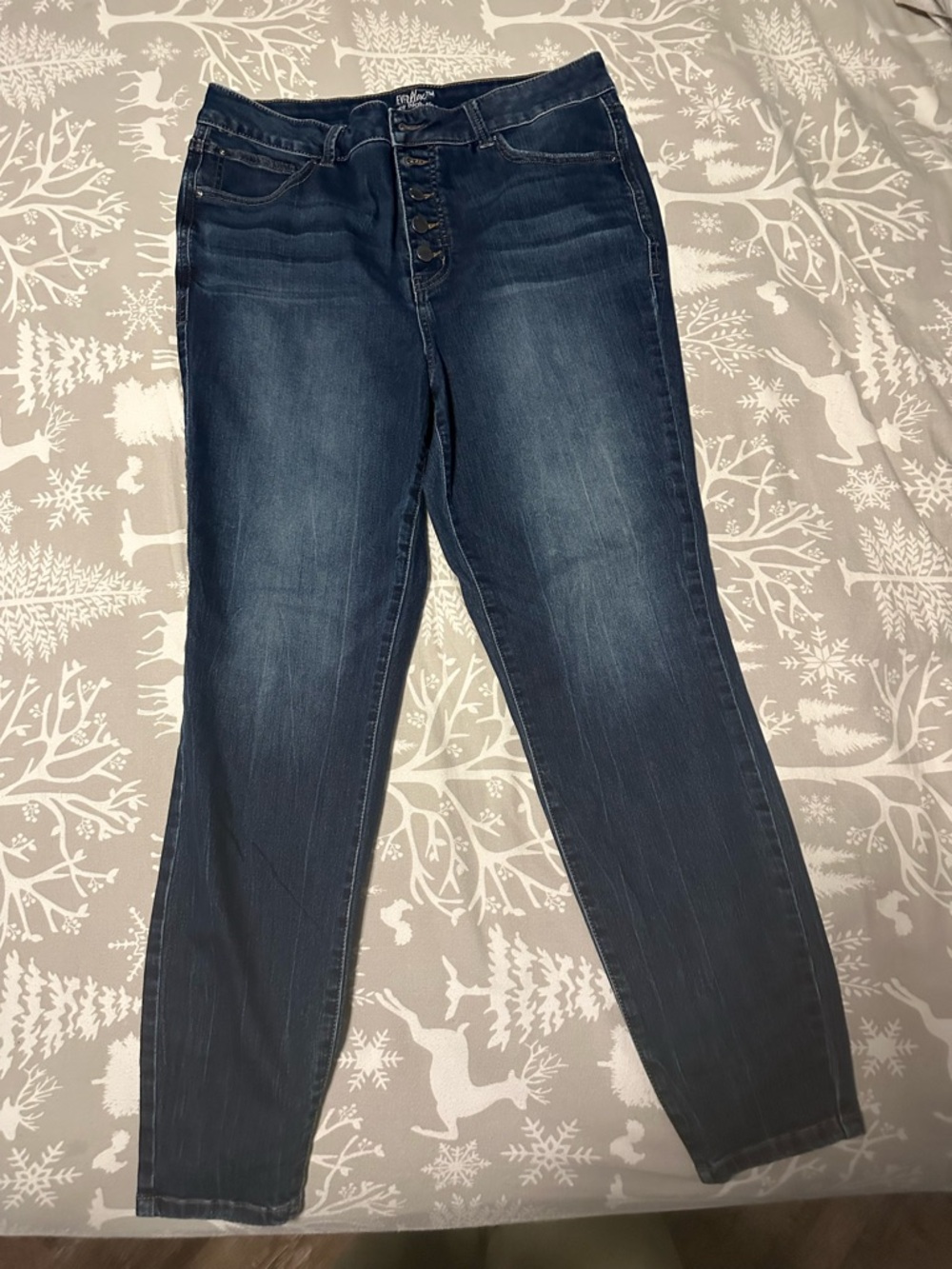 Maurices Indigo High-Rise Button-Fly Skinny Jeans